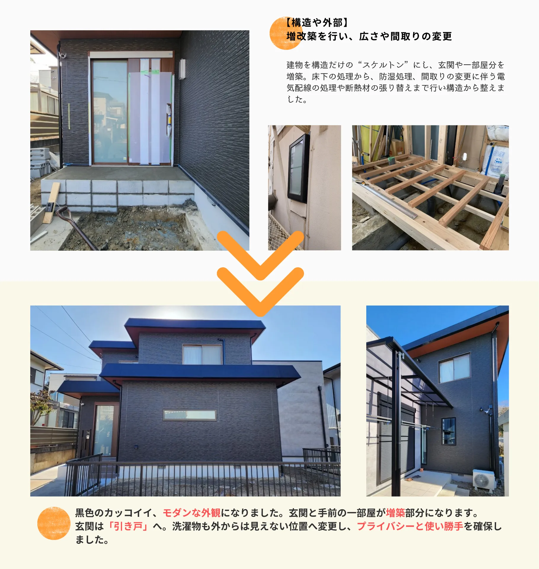 カッコイイ外観と、北欧モダンな内装のリフォーム・リノベーション工事